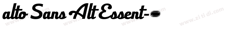 alto Sans Alt Essent字体转换